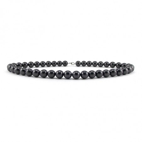 Collier en perles 12 mm de shungite