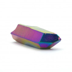 Quartz titane aura Arc-en-ciel pointe brute 2