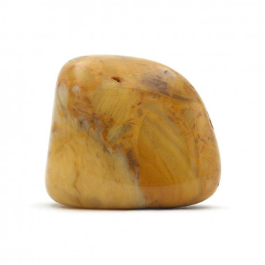 Jaspe jaune pierre roulée