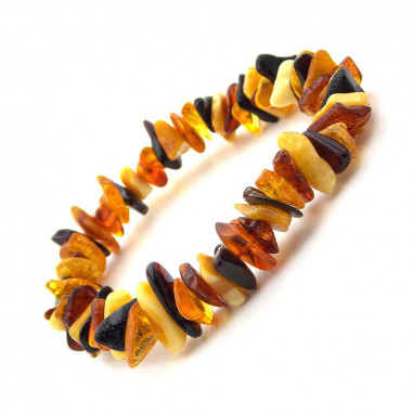 Bracelet en Ambre multicolore véritable éclat