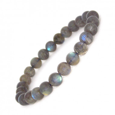 Bracelet en Labradorite Extra perles 8 mm