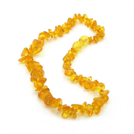 Collier bébé en perles d'Ambre véritable miel éclats polis