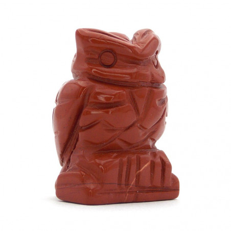 Hibou en jaspe rouge 3,5 cm