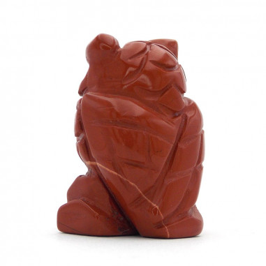 Hibou en jaspe rouge 3,5 cm