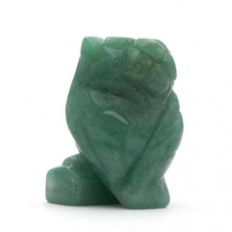 Hibou en Aventurine verte vue arrière