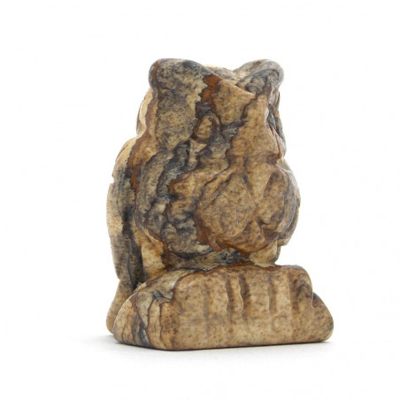 Hibou en Jaspe paysage 3,5 cm