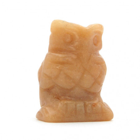 Hibou en Aventurine jaune 3,5 cm