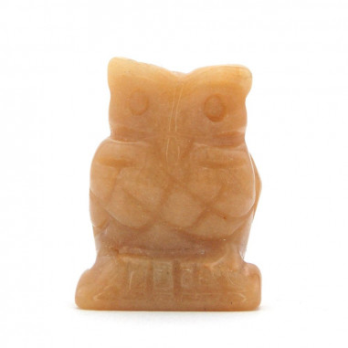 Hibou en Aventurine jaune 3,5 cm