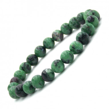 Bracelet en Zoïsite perles 8 mm