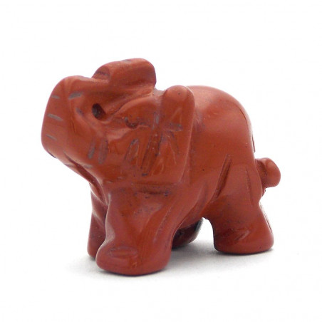 Éléphant Jaspe rouge 4 cm