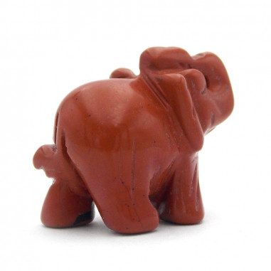 Éléphant Jaspe rouge 4 cm