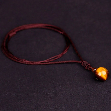 Pendentif en œil de tigre 14 mm