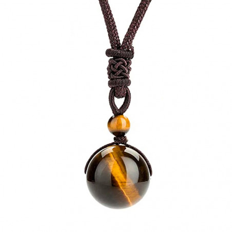 Pendentif en œil de tigre 14 mm