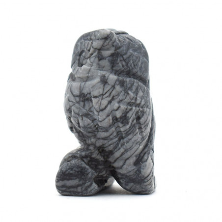 Hibou en Jaspe picasso 3,5 cm