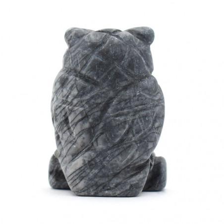 Hibou en Jaspe picasso 3,5 cm