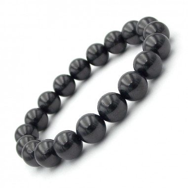 Bracelet en Shungite perles rondes