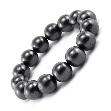 Bracelet en Shungite perles rondes