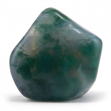 Agate mousse verte pierre roulée