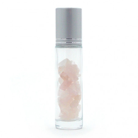 Roller Stick-bille Quartz rose 10 ml pour huiles essentielles