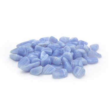 Calcédoine bleue extra pierre roulée
