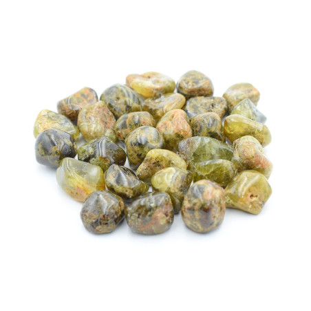 Grenat Vert pierre roulée