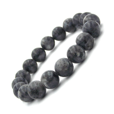 Bracelet en perles de Larvikite 12 mm
