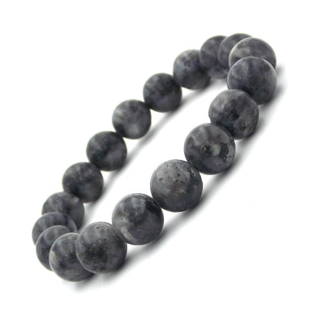 Bracelet en perles de Larvikite 12 mm