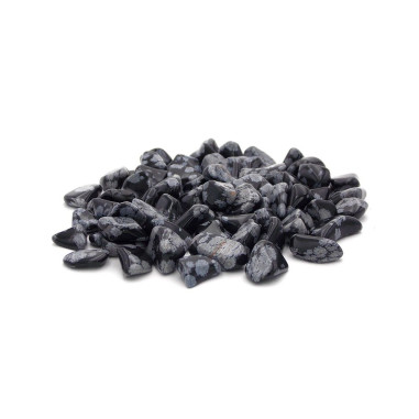 Obsidienne neige pierre roulée