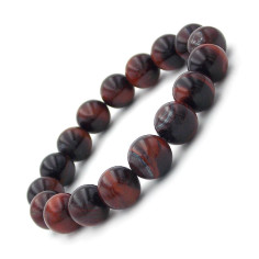 Bracelet en Oeil de taureau perles rondes 2