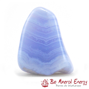 Calcédoine bleue à bandes du Botswana